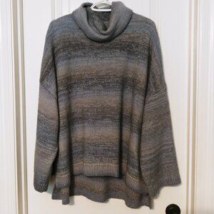 Time & Tru Women's Ombre Cowl Neck Fashion Sweater color  Blue size XXL(20)